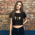 Peace Love Candy Corn Halloween Womens Crop Tee Graphic Tee – Cozy Vibes · Trending Graphic Apparel