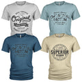 Raw Denim Men39s Casual Jeanswear 4 Pack Crew Neck T Shirts 4393 Graphic Tee – Aesthetic Look · High-Quality Print
