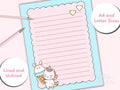Unicorn Stationery Printable Kawaii Letter Paper Kawaii Stationery Printables Cute Kids Stationary Letter Writing Paper Lined Unlined Graphic Tee – Cozy Vibes · Trending Graphic Apparel