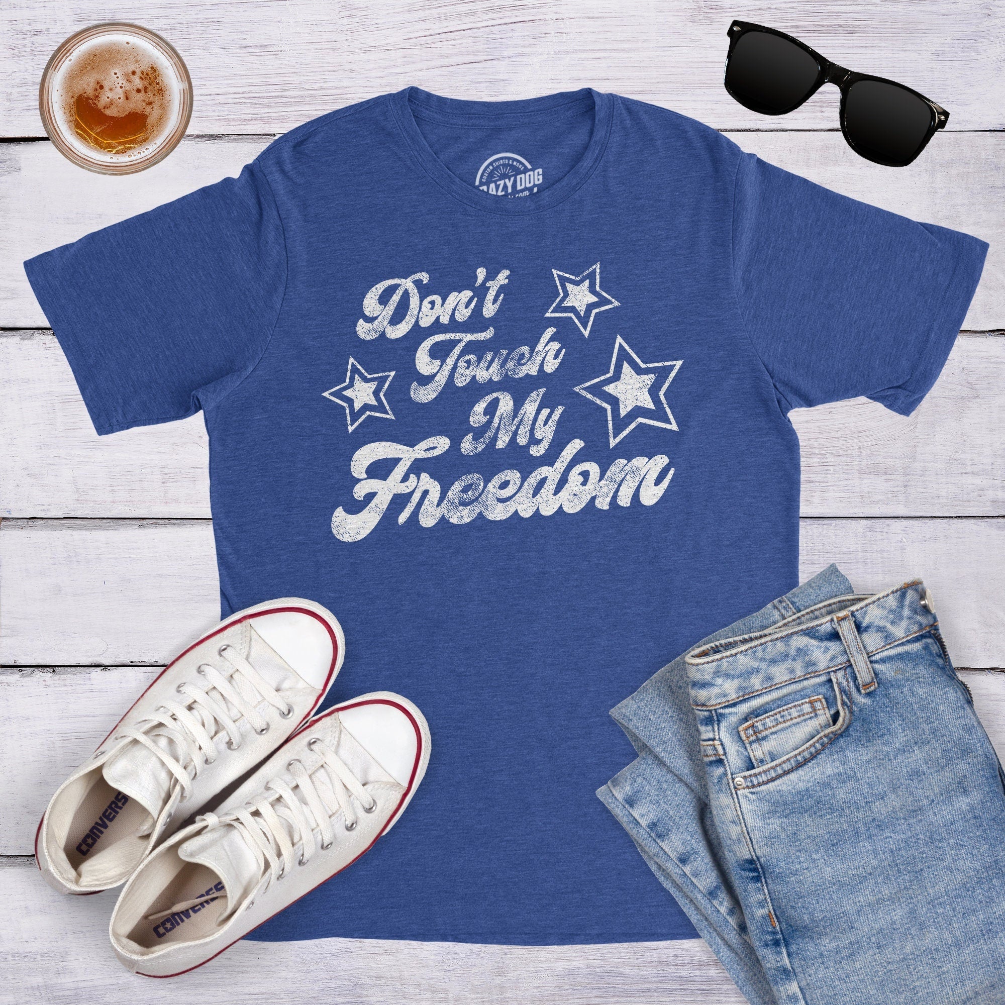 Independence Day Shirt 4th of July Shirt USA Shirt Patriotic Shirt America Shirt Murica Shirt Beer Shirt Don39t Touch My Freedom Graphic Tee – Everyday Comfort · High-Quality Print
