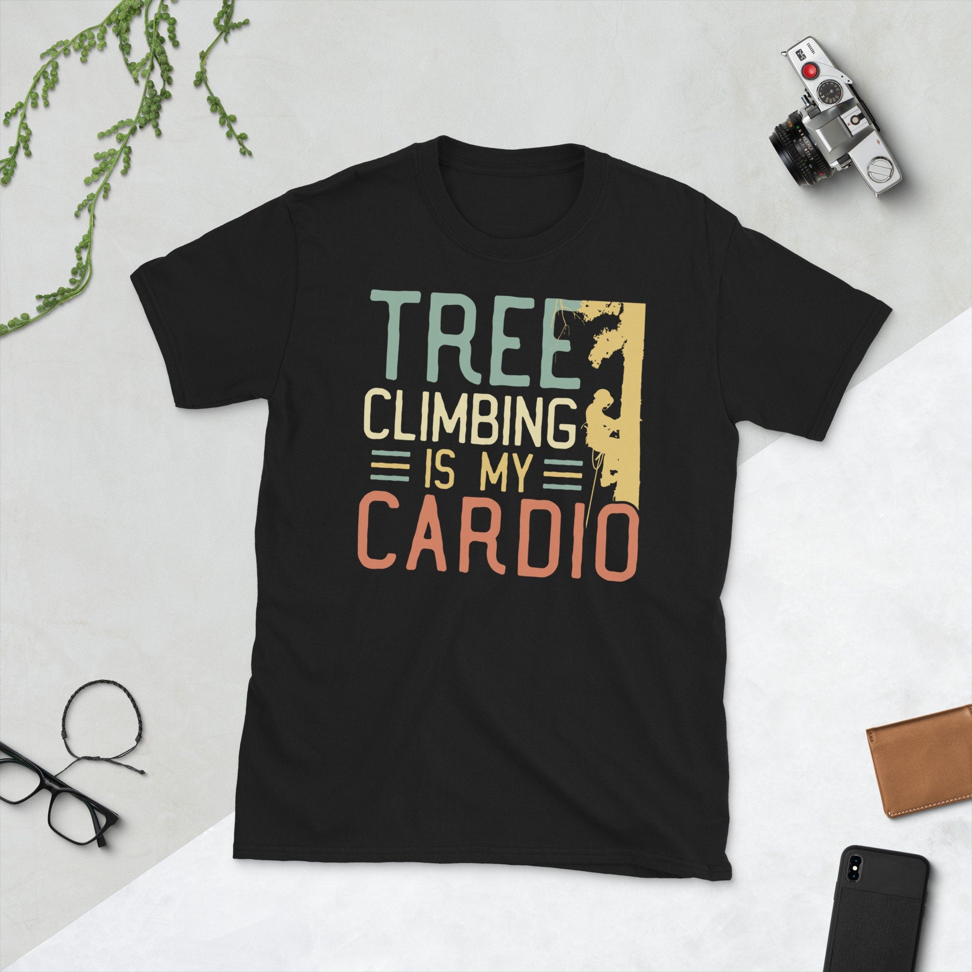 Tree Climbing Is My Cardio T Shirt Graphic Tee – Bold Style · High-Quality Print