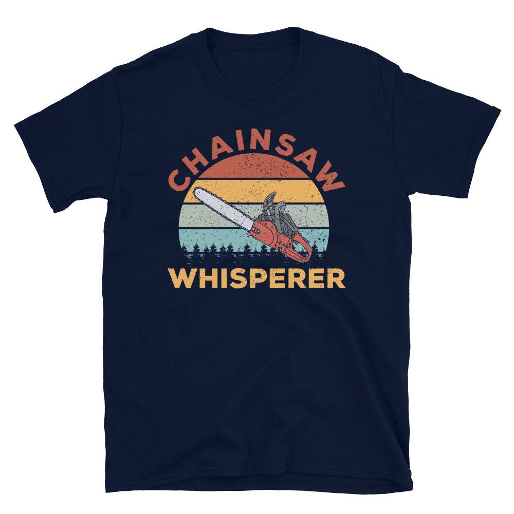 Retro Sunset Chainsaw Whisperer T Shirt Graphic Tee – Easygoing Wear · High-Quality Print