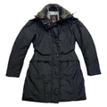Peuterey Womens Fur Trim Padded Hoodie Coat Vintage Luxury Designer Black VTG Hoodie – Aesthetic Look · Great Gift For Fans