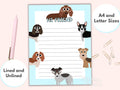 Dog Stationery for Kids Printable Dog Stationary Cute Kids Stationary Dachshund Boston Terrier Spaniel Airedale Whippet Graphic Tee – Warm & Stylish · Must-Have Style