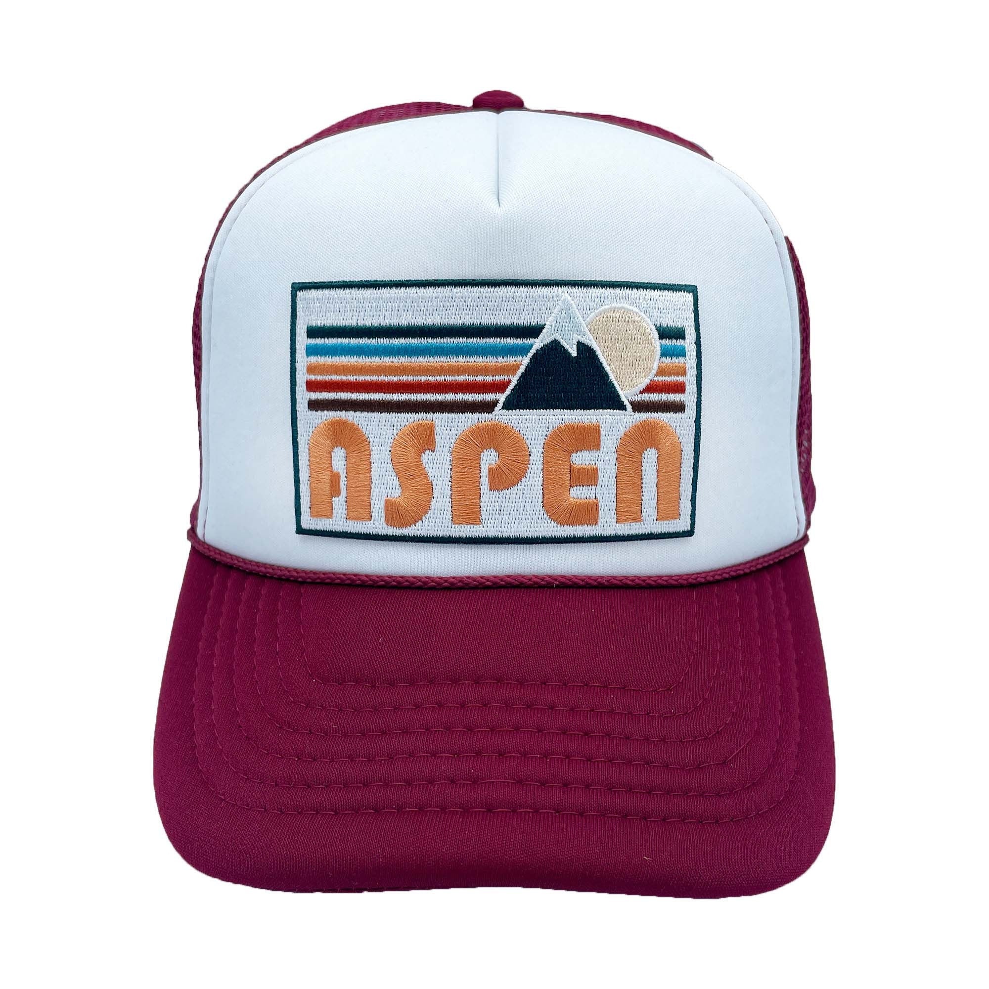Aspen Colorado Trucker Hat Retro Mountain Snapback Aspen Hat Adult Hat Graphic Tee – Premium Graphic · High-Quality Print