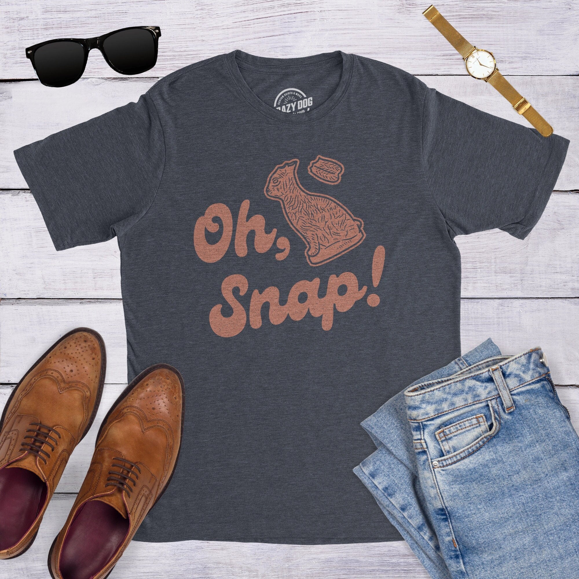 Oh Snap Shirt Sarcastic Shirt Chocolate Bunny Shirt Chocolate Rabbit Shirt Mens Shirt Funny Easter Shirt Mens Candy Tshirt Graphic Tee – Cozy Vibes · Must-Have Style
