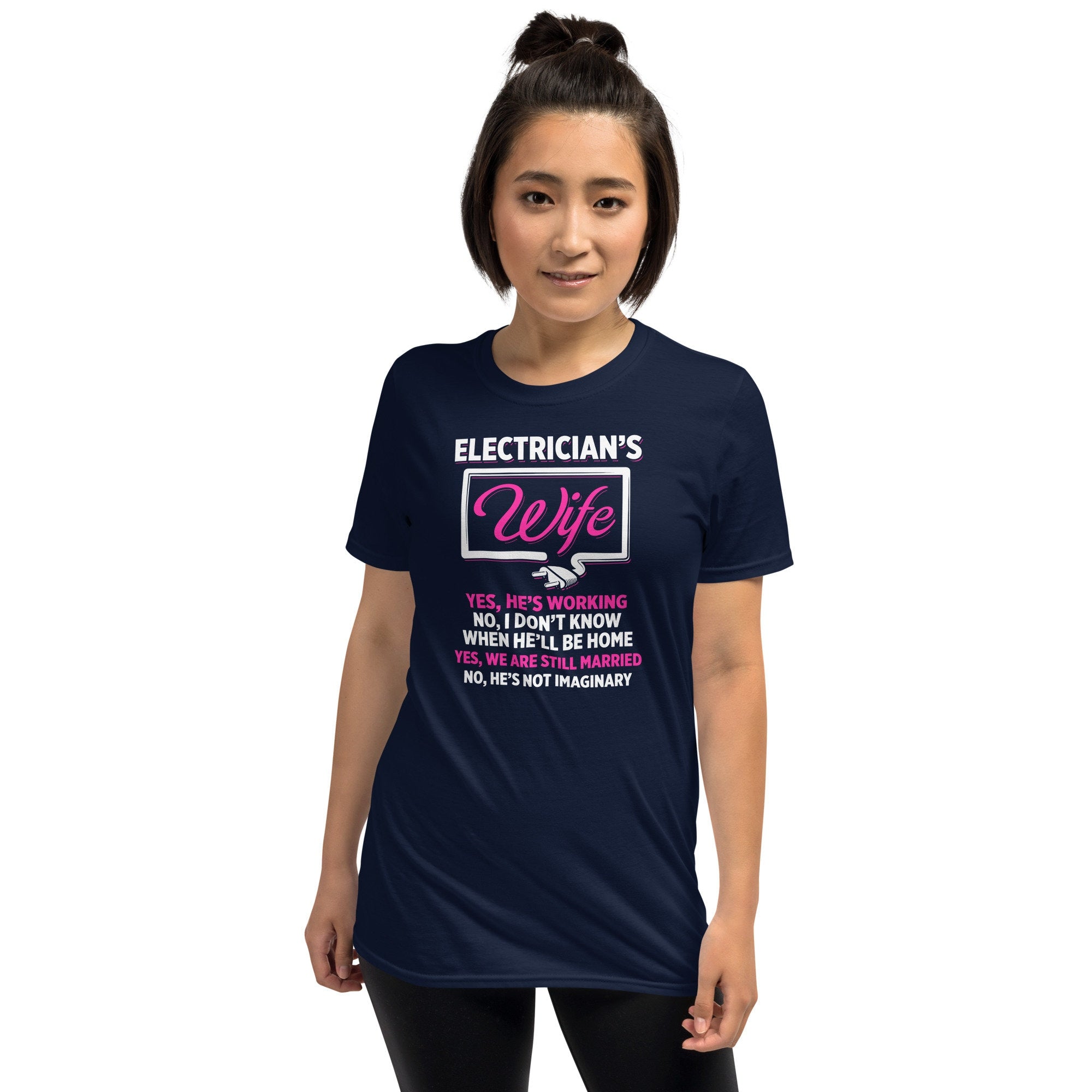 Electrician39s Wife Yep He39s Working T Shirt Graphic Tee – Feel-Good Design · Trending Graphic Apparel