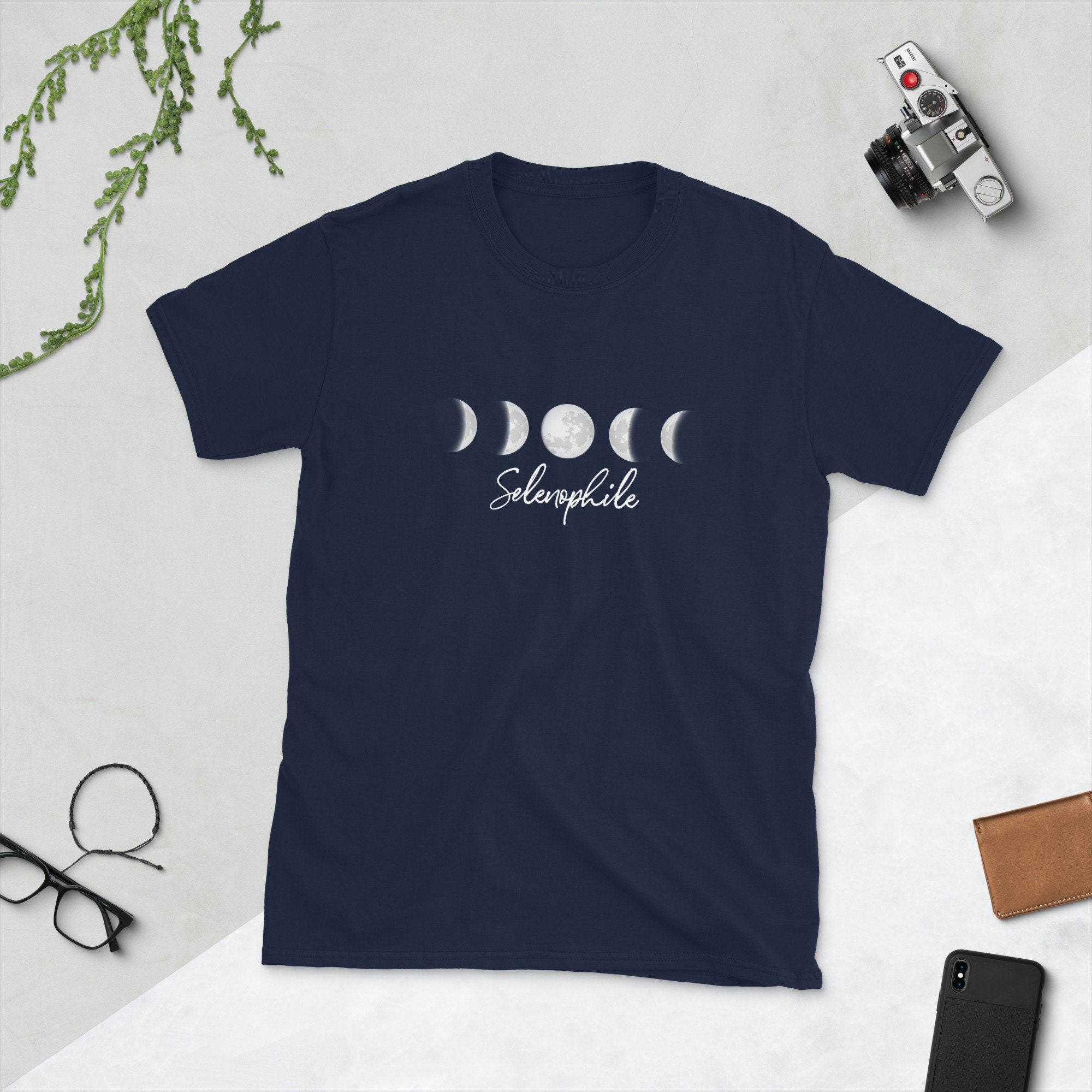 Full Lunar Phases Selenophile and Astrologer T Shirt Graphic Tee – Easygoing Wear · Great Gift For Fans