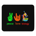 Peace Love Biology Mouse pad Graphic Tee – Soft Feel · Trending Graphic Apparel