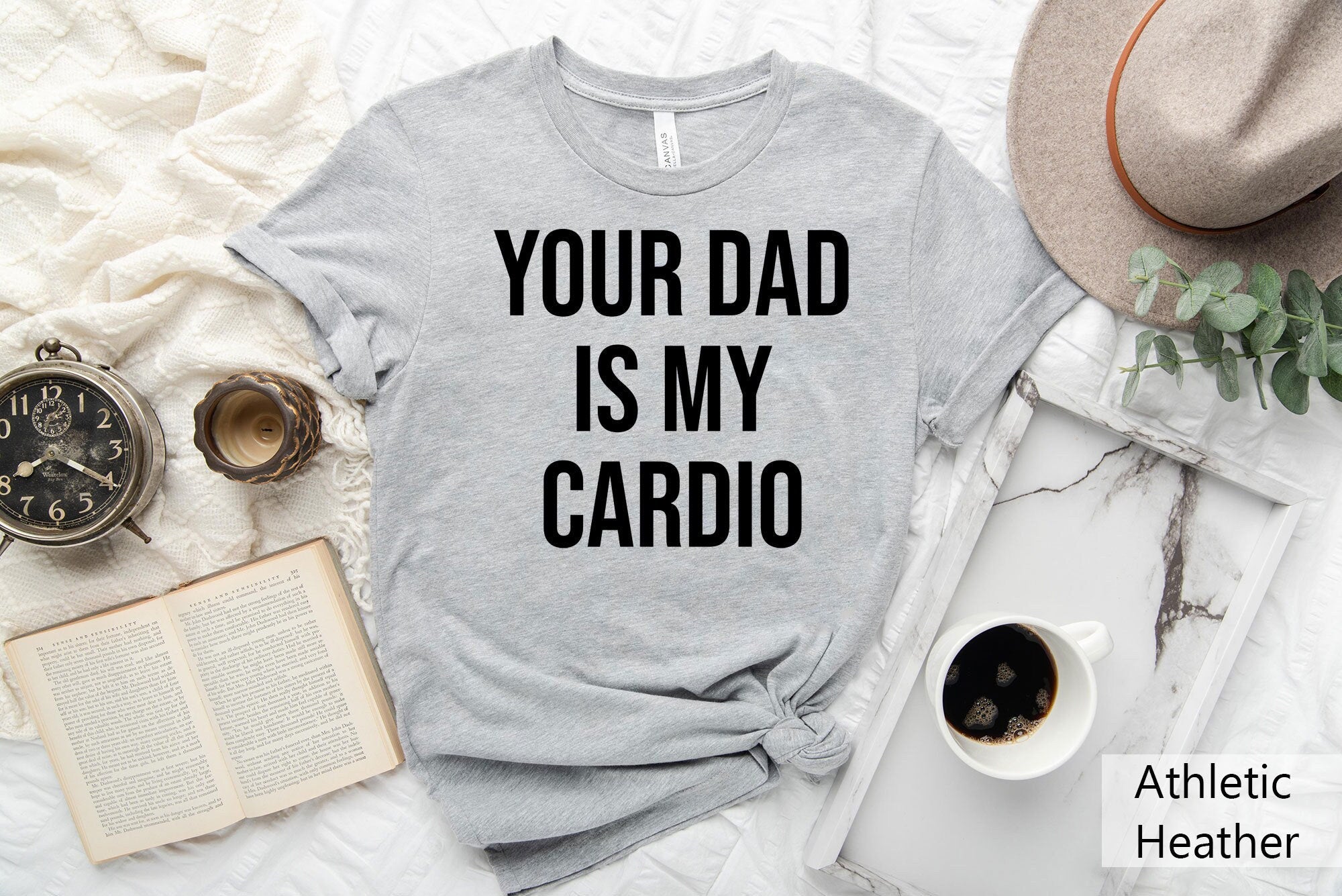 Your Dad Is My Cardio Shirt Exercise Workout Slogan TeeFeminist Gym ShirtWeightlifting TeePowerlifter ShirtWorking Out TopFunny Quotes Graphic Tee – Warm & Stylish · Perfect For Daily Wear
