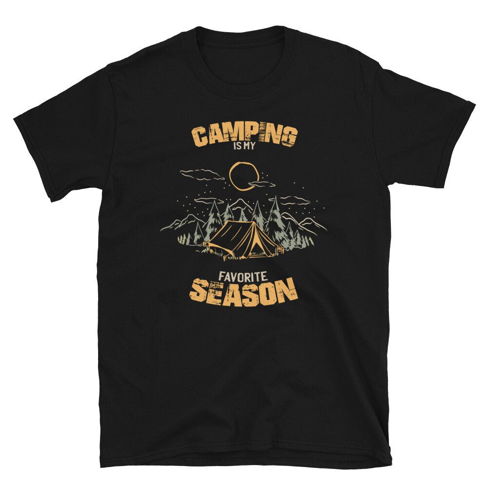 Camping Is My Favourite Season T Shirt Graphic Tee – Fan Favorite · Perfect For Daily Wear
