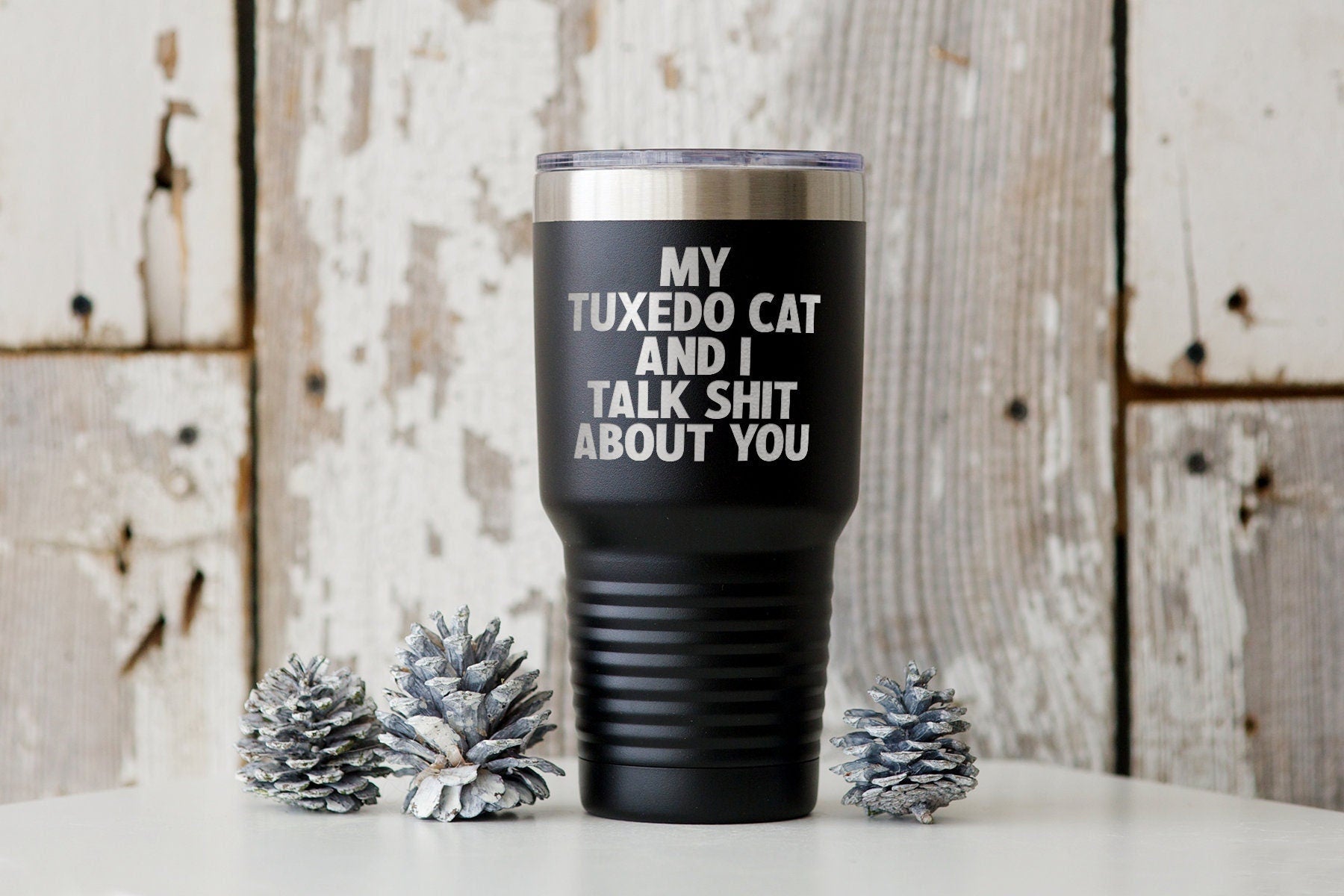 Tuxedo Cat Mom Dad Owner Lover Tumbler Funny Appreciation Gifts Wine Lover Travel Coffee Mug Birthday Gift For Men and Women Graphic Tee – Fan Favorite · Must-Have Style