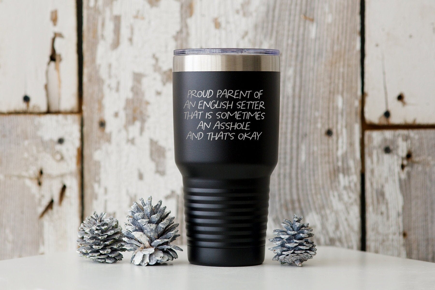 English Setter Dog Mom Dad Owner Lover Tumbler Funny Appreciation Gifts Wine Lover Travel Coffee Mug Birthday Gift For Men and Women Graphic Tee – Soft Feel · Must-Have Style