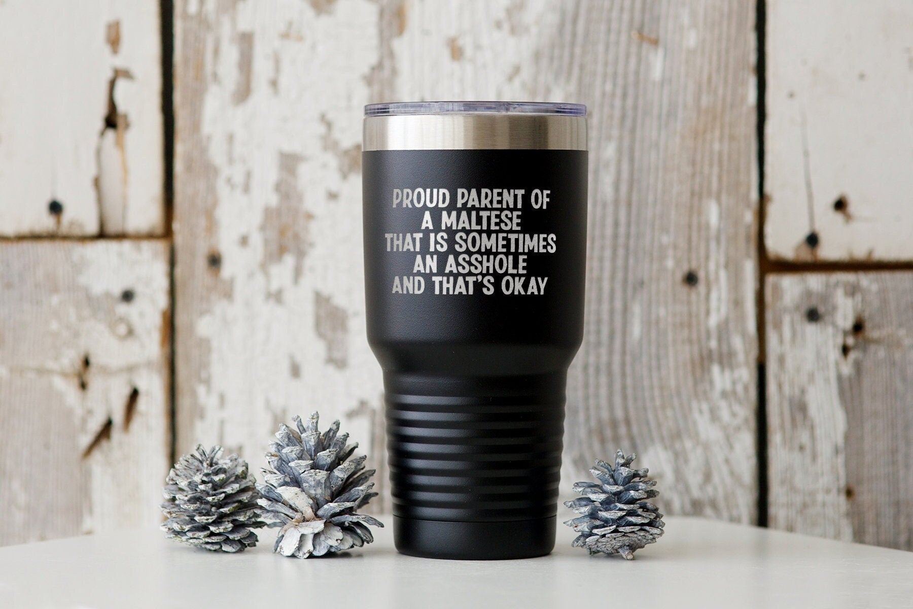 Maltese Dog Mom Dad Owner Lover Tumbler Funny Appreciation Gifts Wine Lover Travel Coffee Mug Birthday Gift For Men and Women Graphic Tee – Easygoing Wear · Must-Have Style