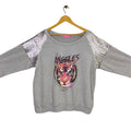 Los Angeles Sweatshirt Vintage Tiger Pullover Jumper Sequin Animal Graphic Crewneck Gray Womens Size XL Sweatshirt – Soft Feel · Trending Graphic Apparel