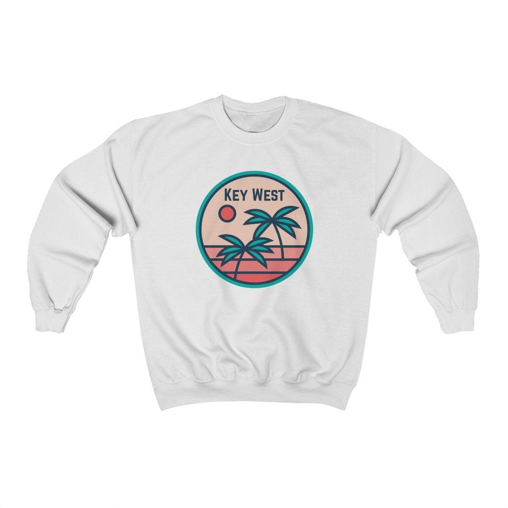 Key West Unisex Sweatshirt Retro Style Key West Sweatshirt Florida Palm Tree Sweater Personalization Available Sweatshirt – Aesthetic Look · Great Gift For Fans
