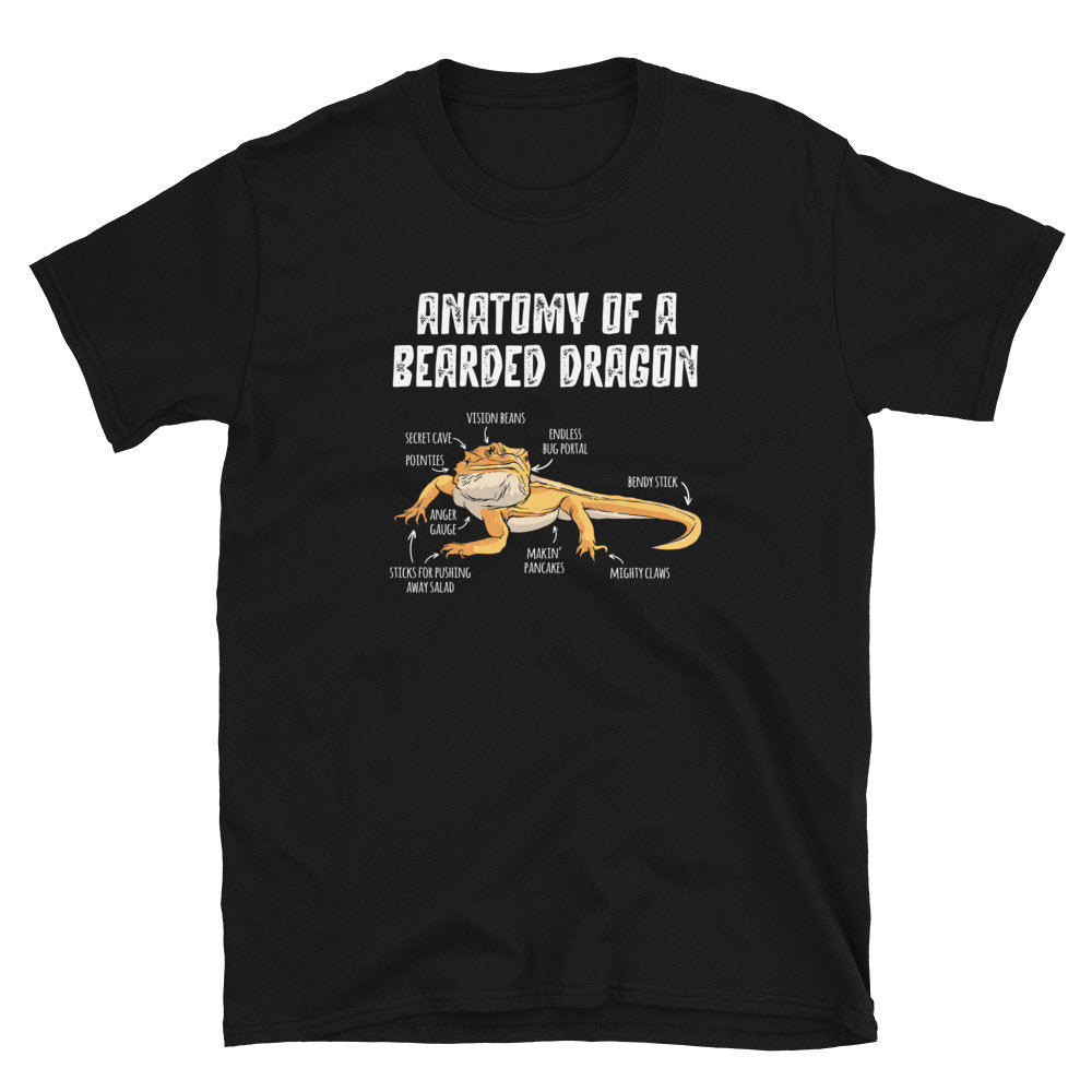 Anatomy Of A Bearded Dragon T Shirt Graphic Tee – Bold Style · Top Pick For Any Outfit