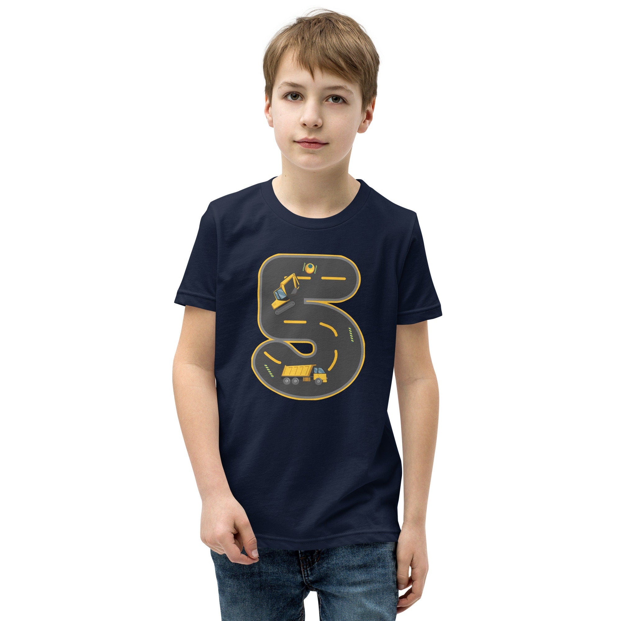 Excavator 5 years Birthday Kid39s Shirt Graphic Tee – Easygoing Wear · Trending Graphic Apparel