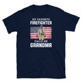 US Flag My Favorite Firefighter Calls Me Grandma Shirt Graphic Tee – Feel-Good Design · High-Quality Print