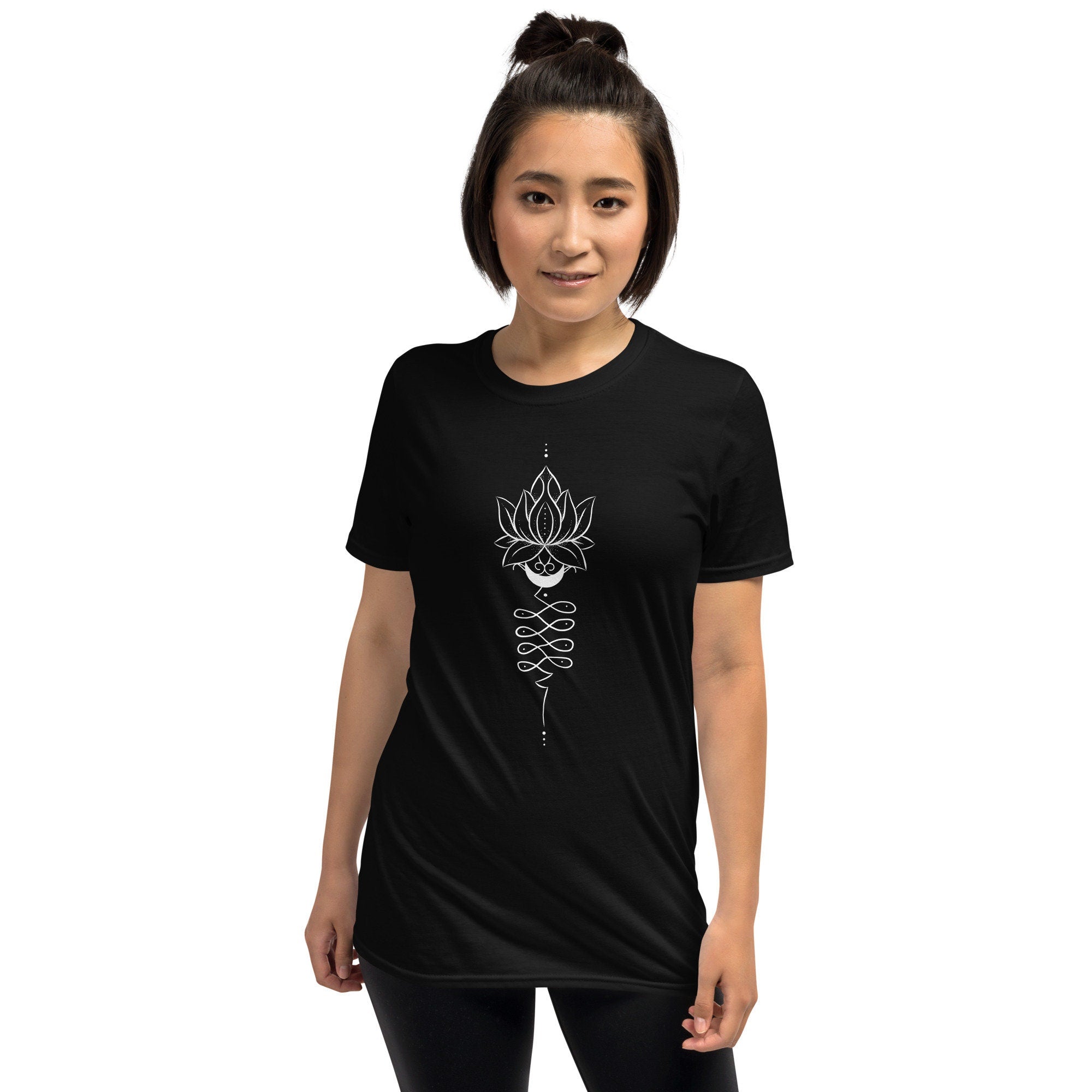 Moon Lotus Flower Unalome T Shirt Graphic Tee – Fan Favorite · Top Pick For Any Outfit
