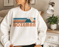 Bozeman Montana Sweatshirt Unisex Retro Mountain Crewneck Bozeman Sweatshirt Personalization Available Sweatshirt – Easygoing Wear · Perfect For Daily Wear