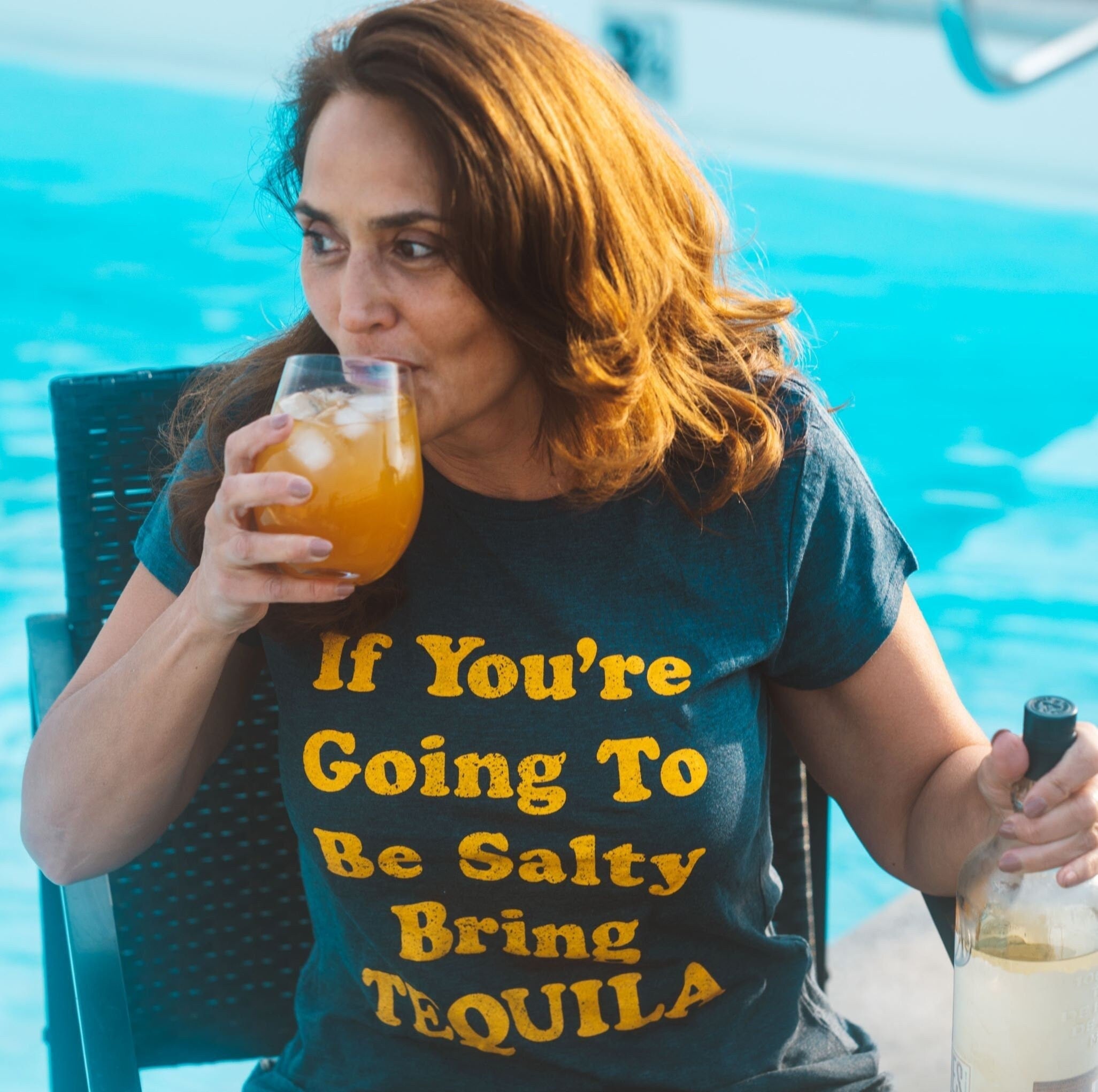 Funny Drinking Shirt Going to Be Salty Bring The Tequila Tacos and Tequila Shirt Funny Shirts Funny Shirts for Women Funny Tequila Graphic Tee – Everyday Comfort · Must-Have Style
