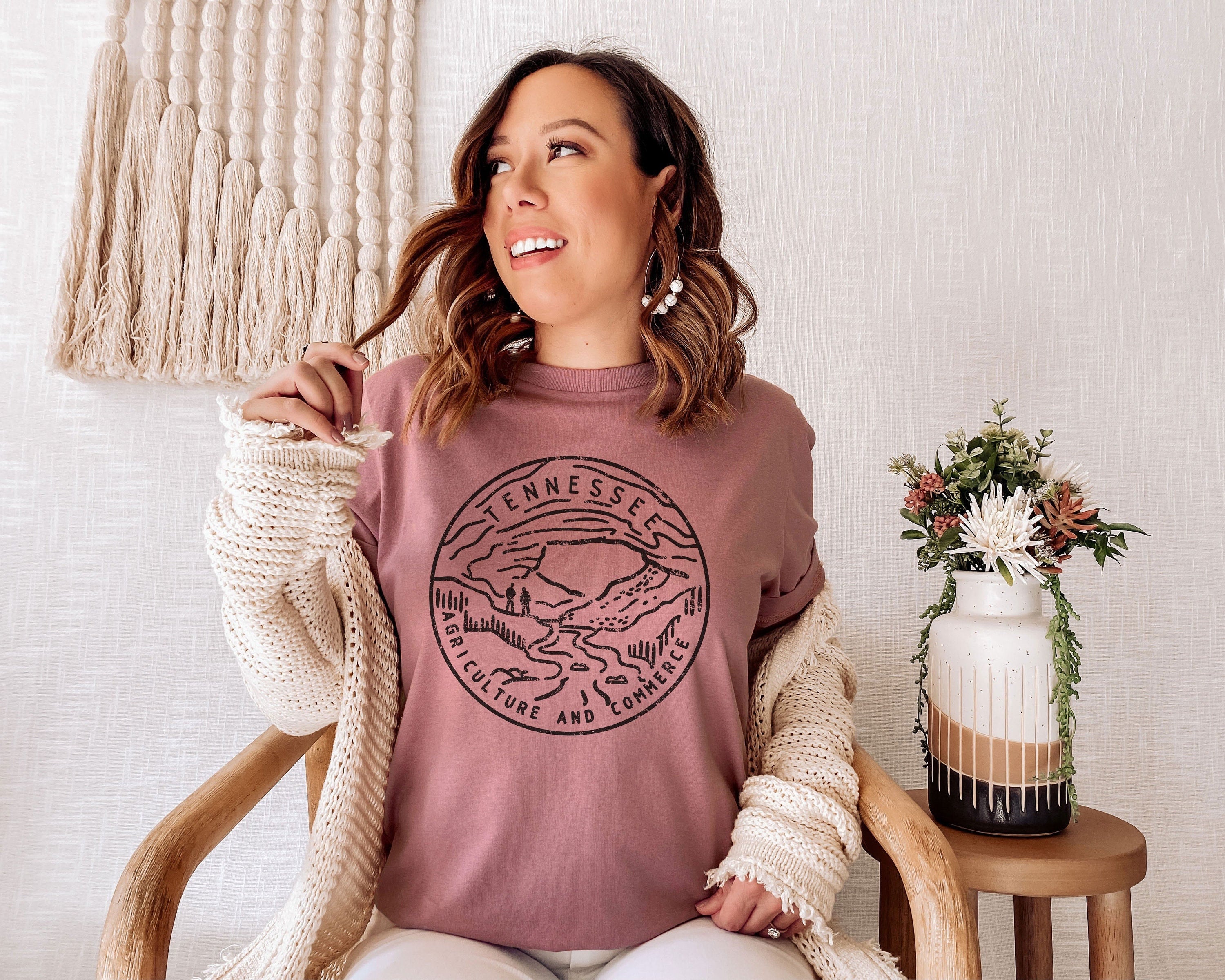 Tennessee TShirt Distressed State Design Unisex Tennessee Shirt Personalization Available Graphic Tee – Warm & Stylish · Perfect For Daily Wear
