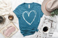 Custom Text Heart Line Shirt Love Shirt Double Heart Shirt Your Name Heart LineCute Heart TeePersonalized Mom ShirtCustomized Heart Graphic Tee – Warm & Stylish · Trending Graphic Apparel