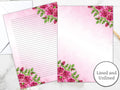 Rose Stationary Printable Floral Lined Paper Printable Stationery Paper Journal Paper Digital Stationary Paper Botanical Writing Paper Graphic Tee – Premium Graphic · Trending Graphic Apparel