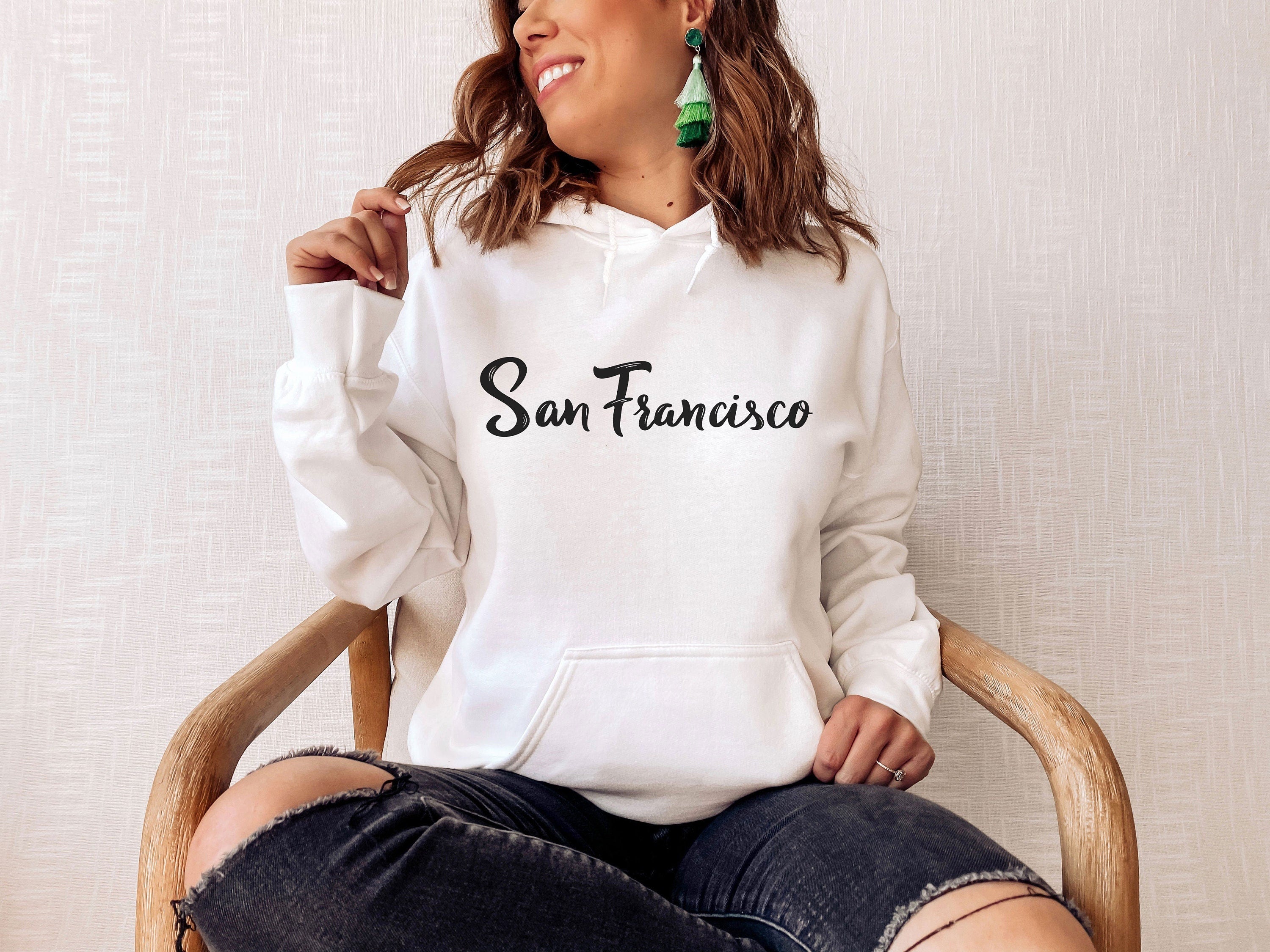 San Francisco Hoodie Unisex San Francisco California Sweatshirt Personalization Available Hoodie – Aesthetic Look · High-Quality Print