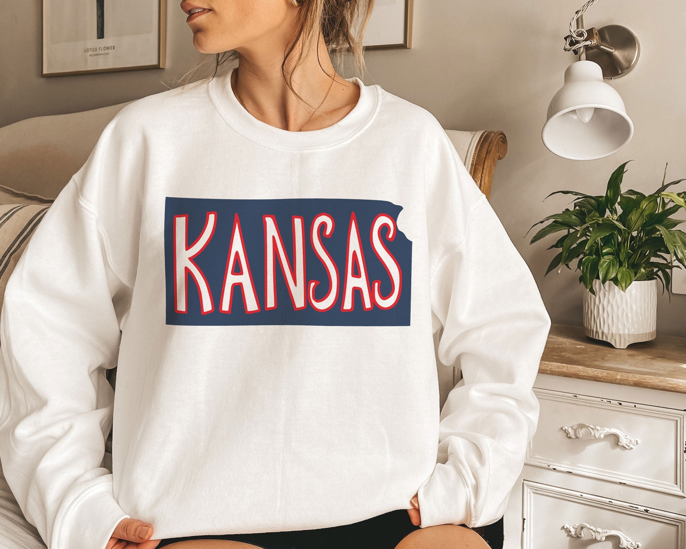Kansas Sweatshirt State Design Unisex Crewneck Kansas Sweatshirt Personalization Available Sweatshirt – Bold Style · Perfect For Daily Wear