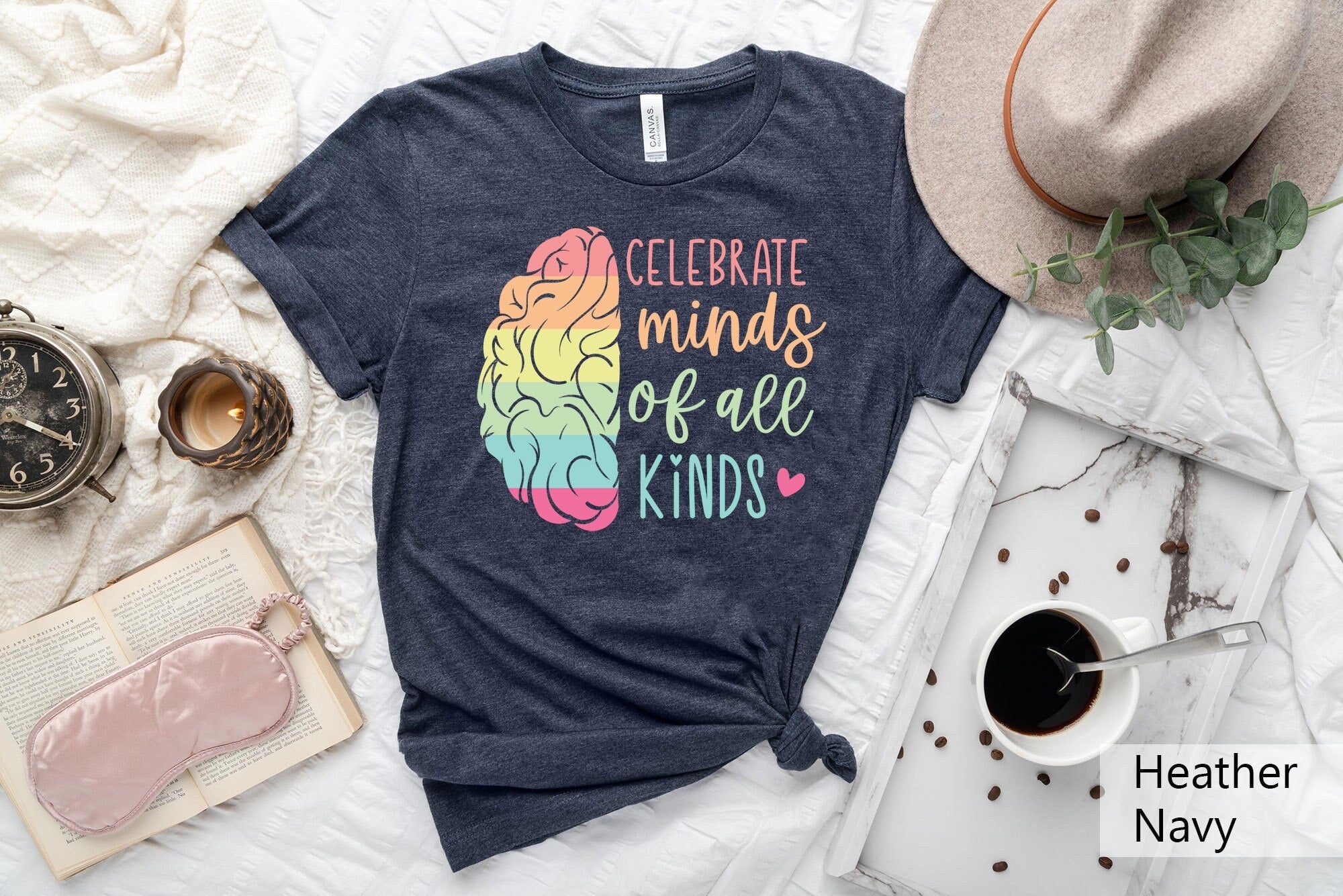 Celebrate Minds Of All Kinds Shirt Autism ShirtNeurodiversity ShirtAutism Awareness ShirtNeurodivergent ShirtADHD ShirtInclusion Shirt Graphic Tee – Bold Style · Great Gift For Fans