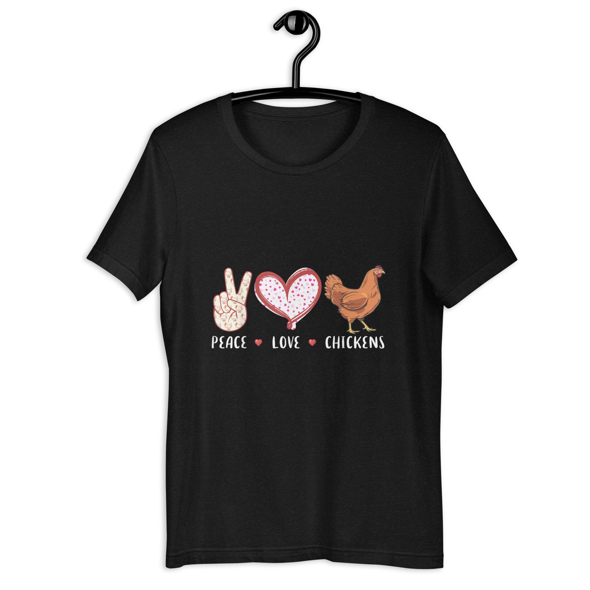 Peace Love Chickens Unisex t shirt Graphic Tee – Everyday Comfort · Top Pick For Any Outfit