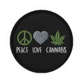 Peace Love Cannabis 420 Embroidered patches Graphic Tee – Feel-Good Design · Great Gift For Fans