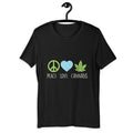 Peace Love Cannabis 420 Unisex t shirt Graphic Tee – Cozy Vibes · Must-Have Style