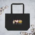 Peace Love School Bus Driver Large organic tote bag Tote Bag – Warm & Stylish · Perfect For Daily Wear