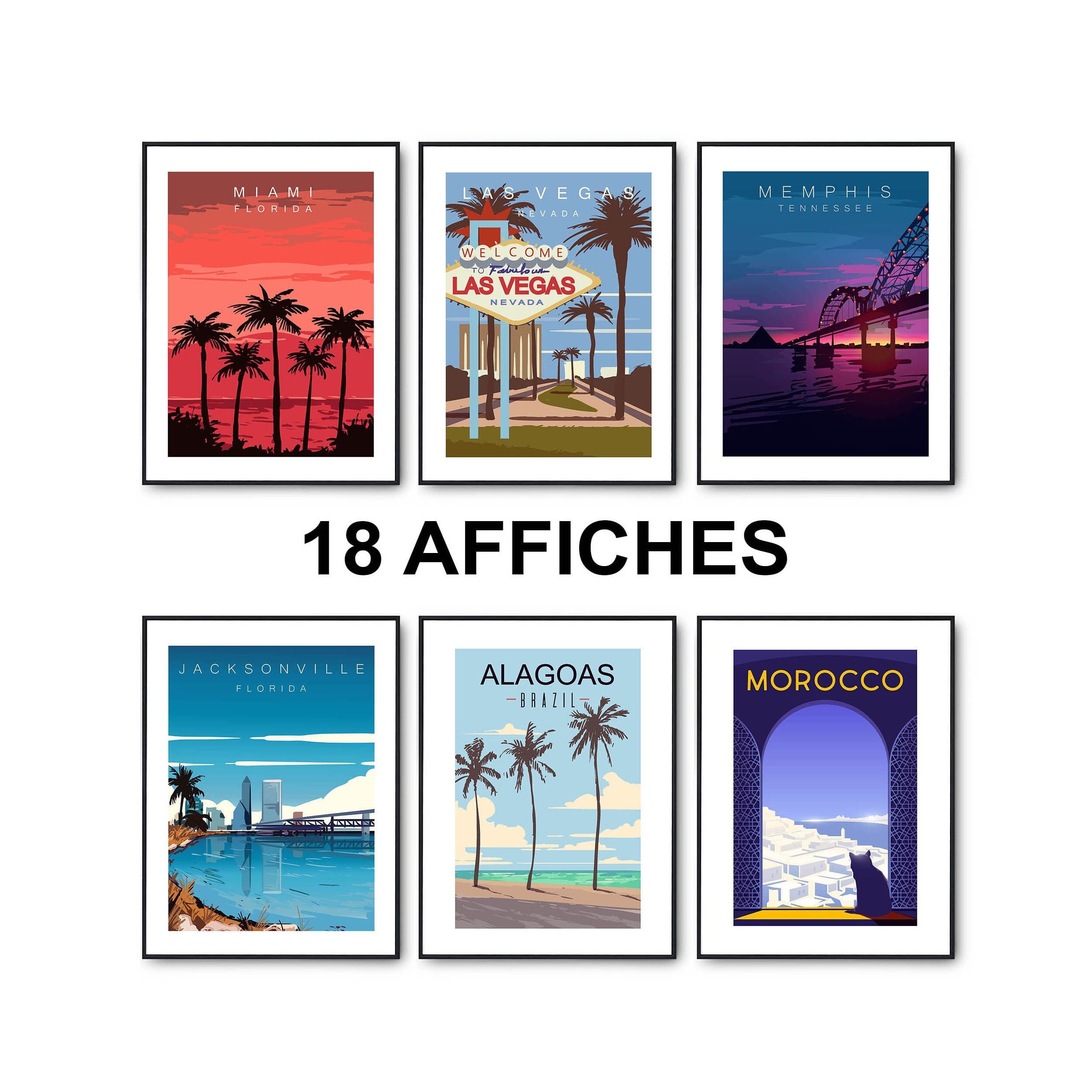 Affiche Ville et Nature Vintage Poster 18 ides cadeau pour dcoration murale de designs villes d39Amrique Japon et reste du monde Graphic Tee – Fan Favorite · Great Gift For Fans