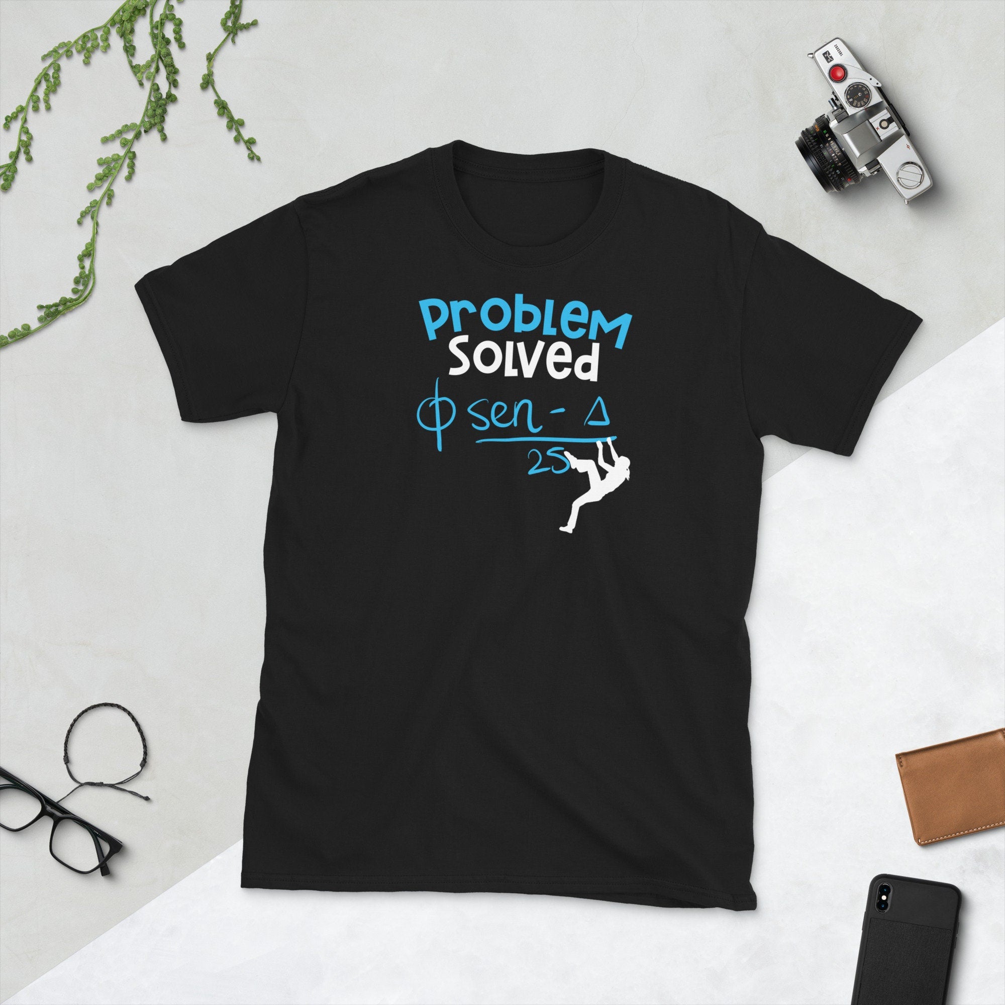 Problem Solved Shirt Boulder and Rock Climber Shirt Climbing Is About Fixing Problems Graphic Tee – Easygoing Wear · Top Pick For Any Outfit
