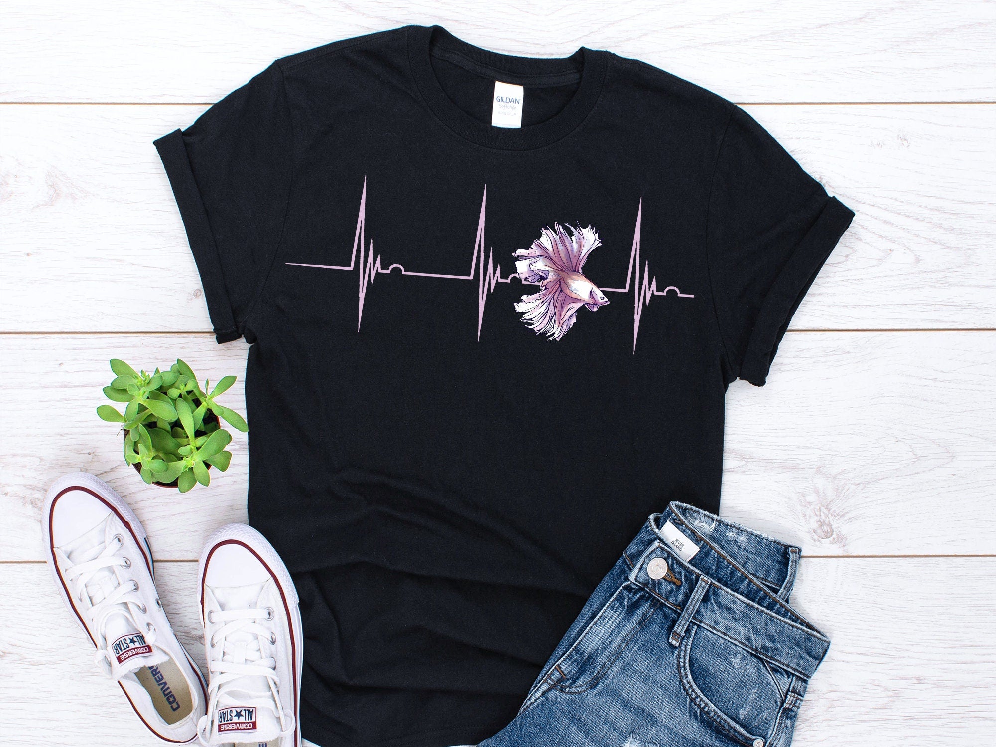 Betta Fish Heartbeat Shirt Betta Fish T Shirt Fish Lover Tshirt Betta Fish Gifts Betta Lover Shirt Betta Gift Ideas Betta Fish Lover Graphic Tee – Bold Style · Trending Graphic Apparel
