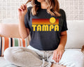 Tampa Florida Shirt Retro Sunset Unisex Tampa TShirt Personalization Available Graphic Tee – Aesthetic Look · High-Quality Print