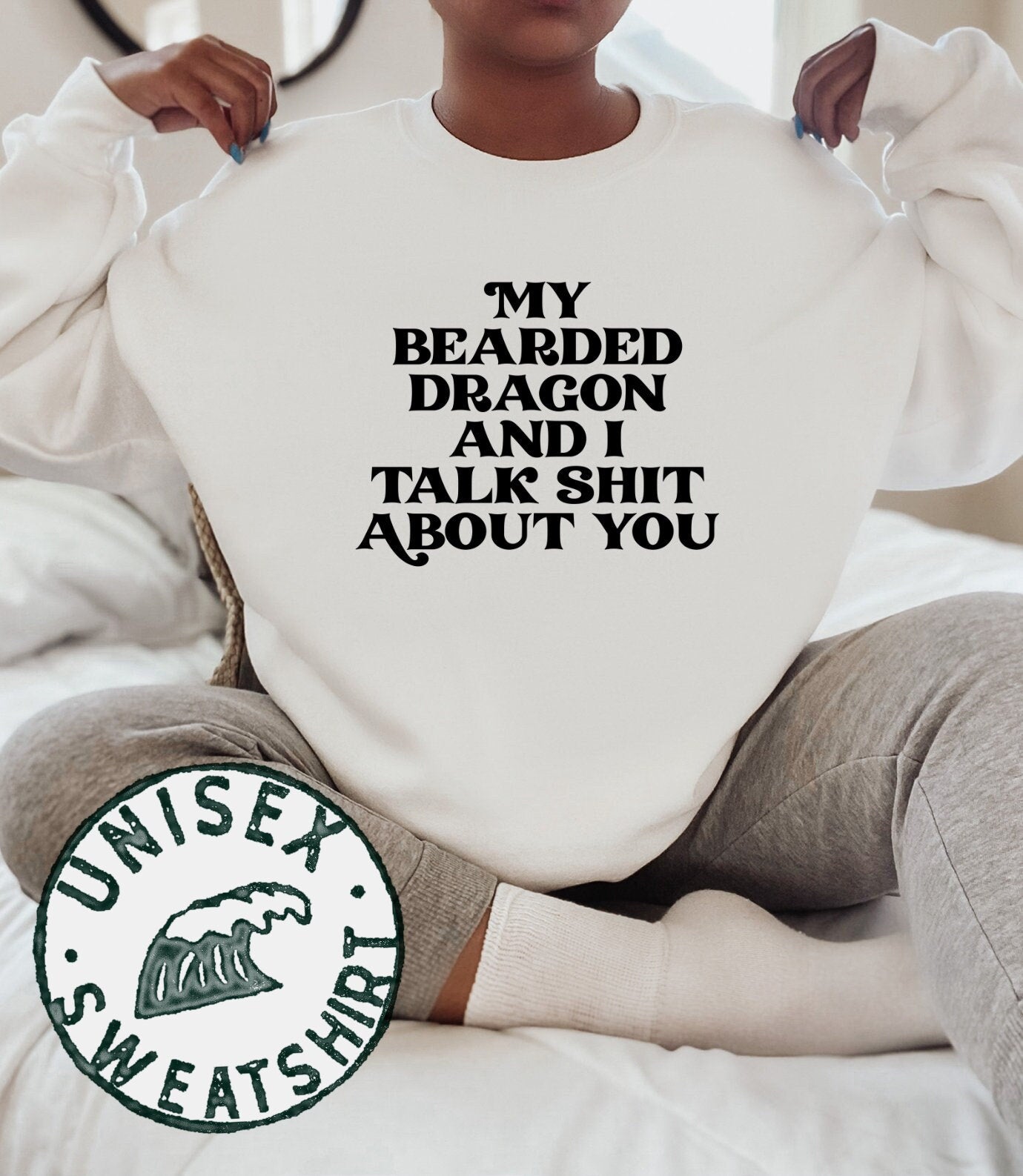 Bearded Dragon Mom Dad Lover Owner Sweatshirt Funny Sweater Shirt Birthday Gifts for Men and Women Sweatshirt – Warm & Stylish · Great Gift For Fans