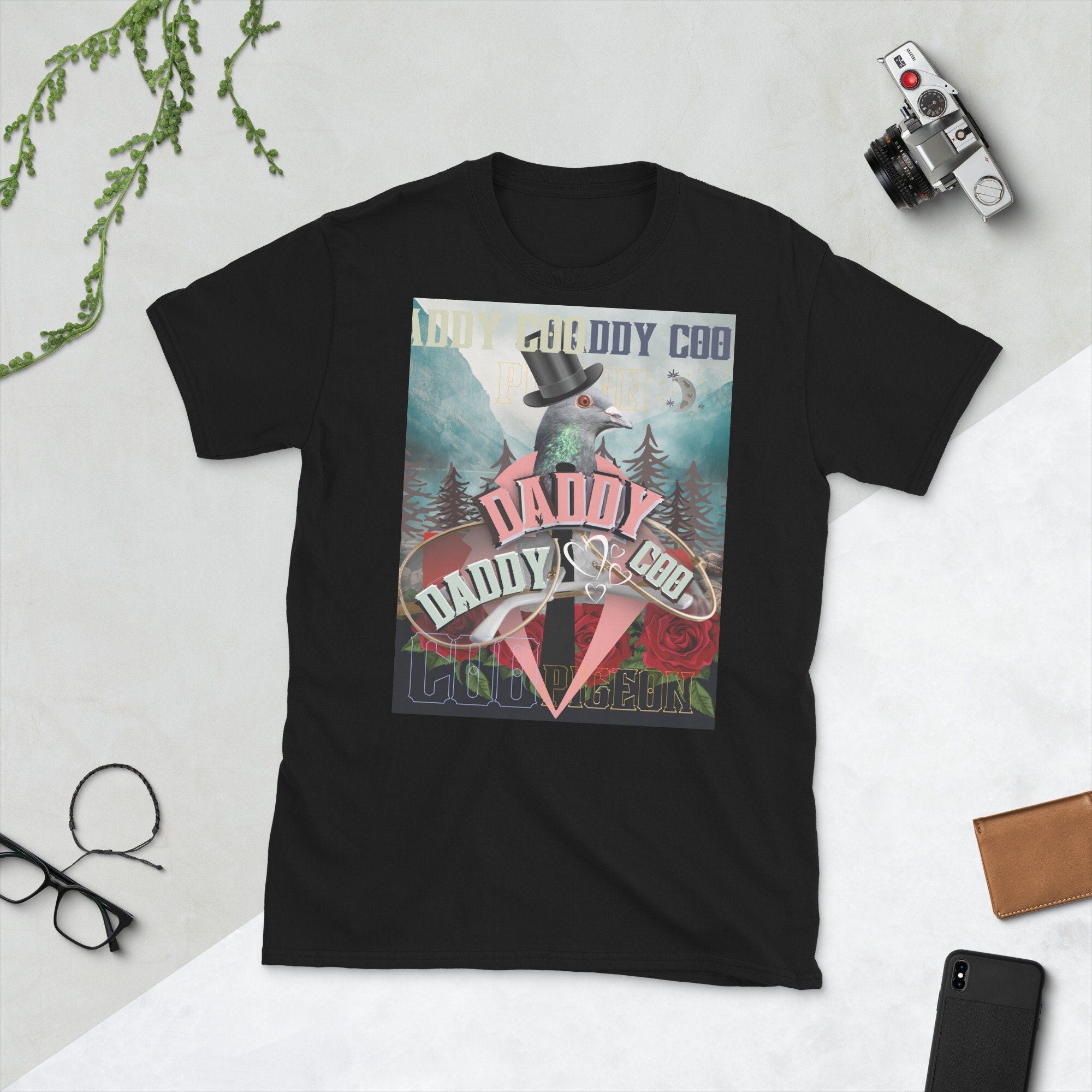 Daddy Cool Pigeon Short Sleeve Unisex T Shirt Graphic Tee – Feel-Good Design · Top Pick For Any Outfit
