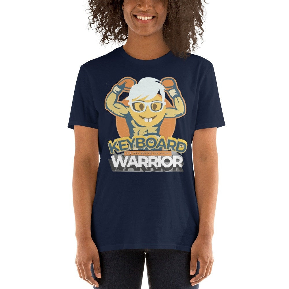 Keyboard Warrior Short Sleeve Unisex T Shirt Graphic Tee – Everyday Comfort · Great Gift For Fans