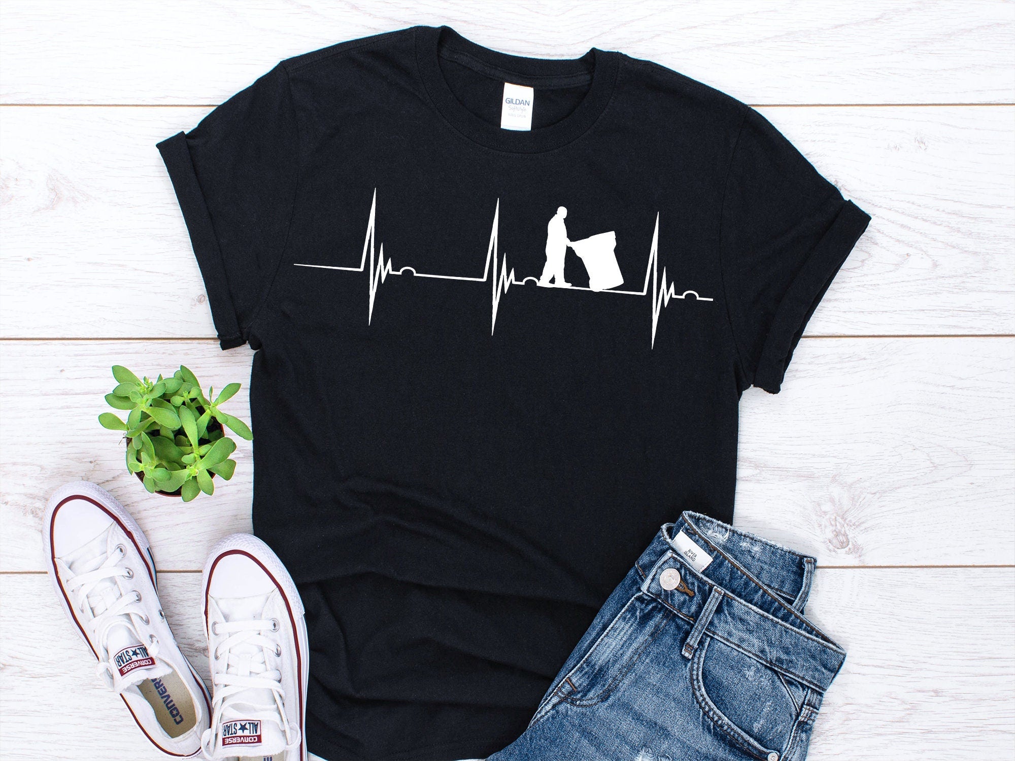 Garbage Collector Heartbeat Shirt Garbage Truck Shirt Garbageman Shirt Trash Shirt Garbage Shirt Gift For Garbage Collector Shirt Tote Bag – Warm & Stylish · Great Gift For Fans
