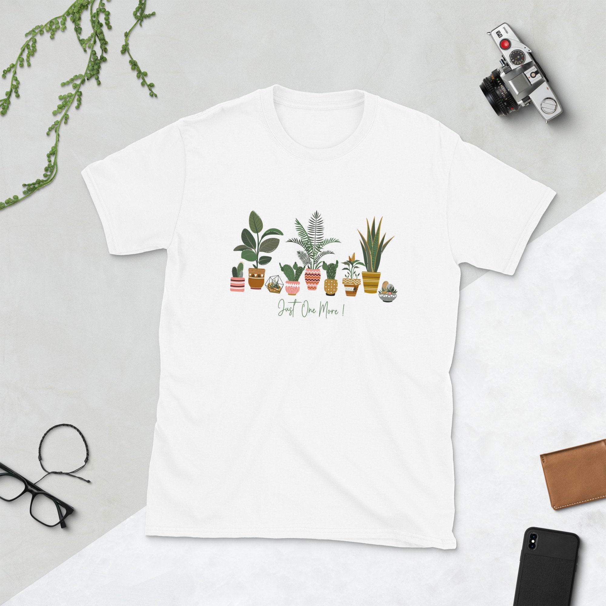 Plant Lover Just One More Succulent Plant T Shirt Graphic Tee – Aesthetic Look · Great Gift For Fans
