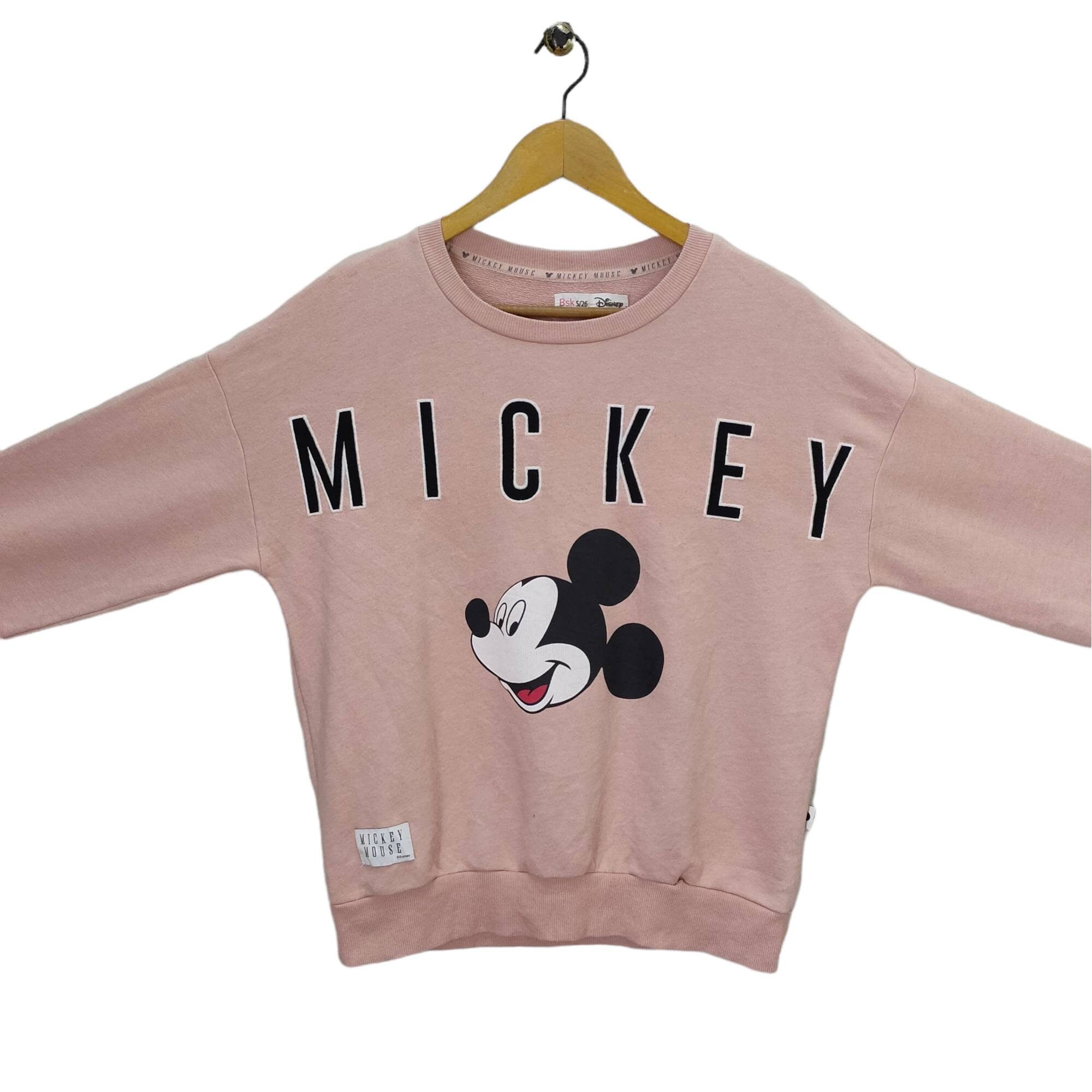 Y2K Drop Shoulder Mickey Mouse Crewneck Sweatshirt Small Vintage Mickey Sweater Jumper Pullover Flamingo Womens Size S Sweatshirt – Everyday Comfort · High-Quality Print