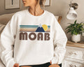 Moab Utah Sweatshirt Fall Retro Mountain Unisex Crewneck Moab Sweatshirt Personalization Available Sweatshirt – Everyday Comfort · Trending Graphic Apparel