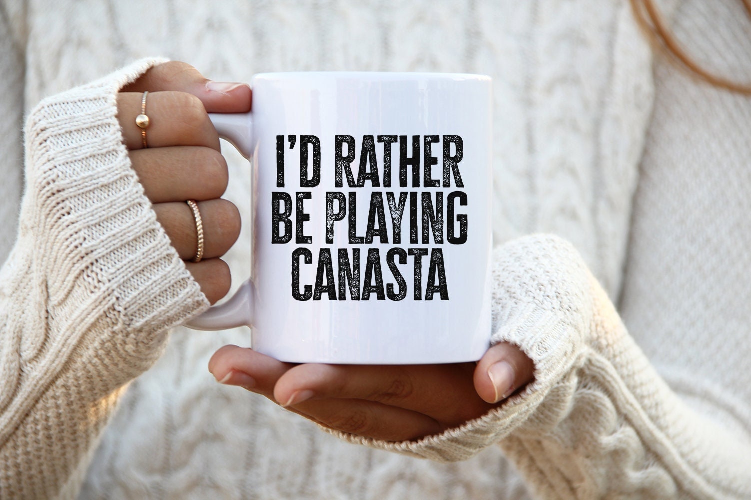 I39d rather be Playing Canasta Card Game Mug Funny Coffee Cup Birthday Gifts for Men and Women Graphic Tee – Premium Graphic · Top Pick For Any Outfit