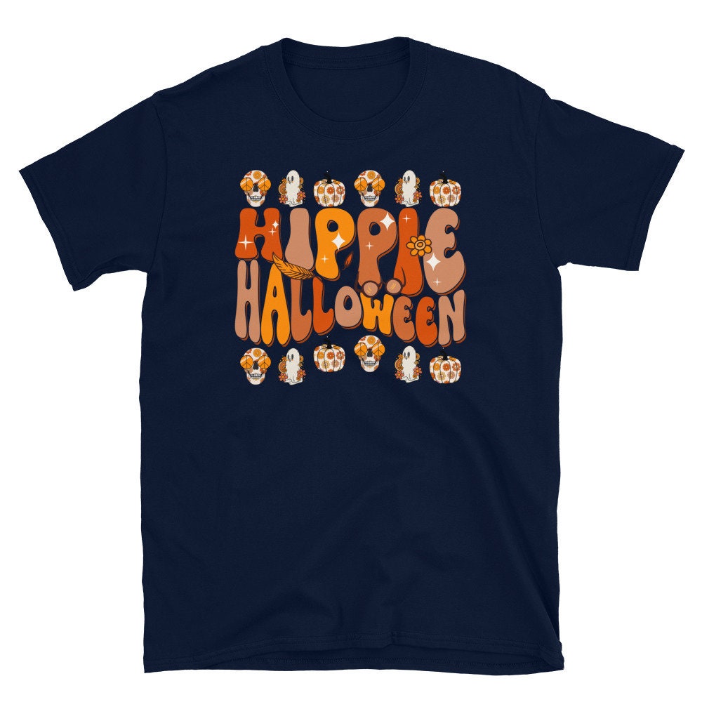 Hippie Halloween Shirt Funny Ghost and Pumpkin Tshirt Graphic Tee – Bold Style · Trending Graphic Apparel