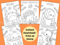 Sea Animal Coloring Pages for Kids Kids Party Games Under the Sea Favors Animal Coloring Sheet Baby Shower Activities Ocean Preschool Graphic Tee – Warm & Stylish · Trending Graphic Apparel